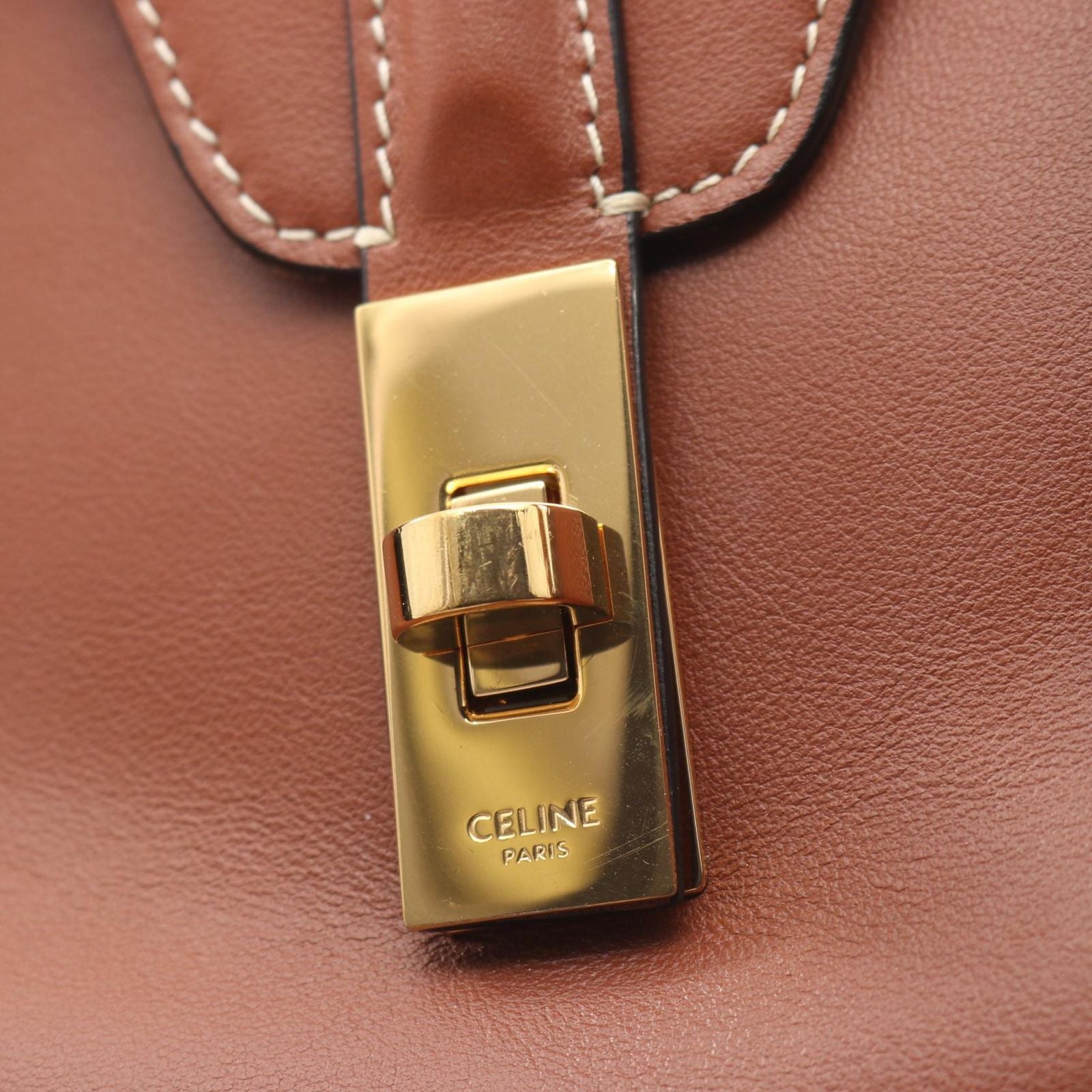 Celine Shoulder Bag Teen Soft 16 Brown Leather — view 8