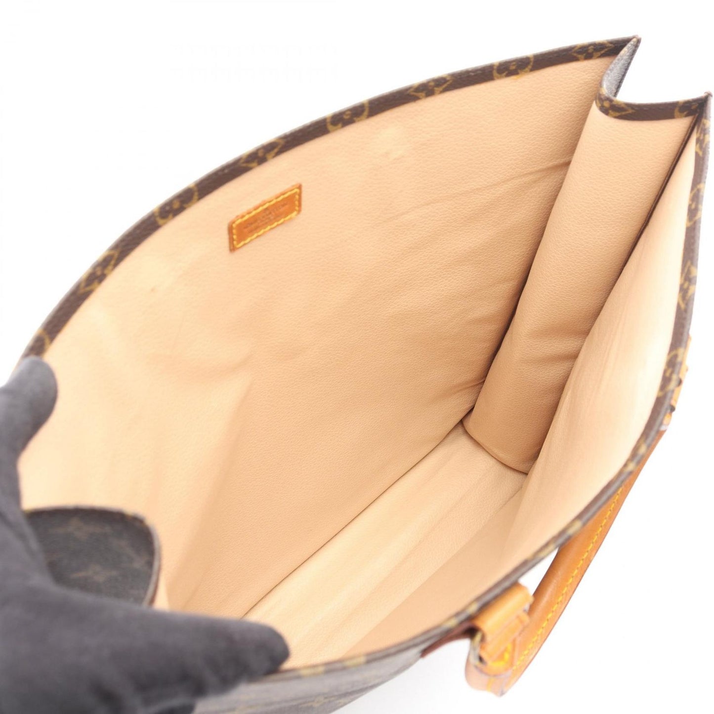 Louis Vuitton Tote Sac Plat Canvas Leather — view 3