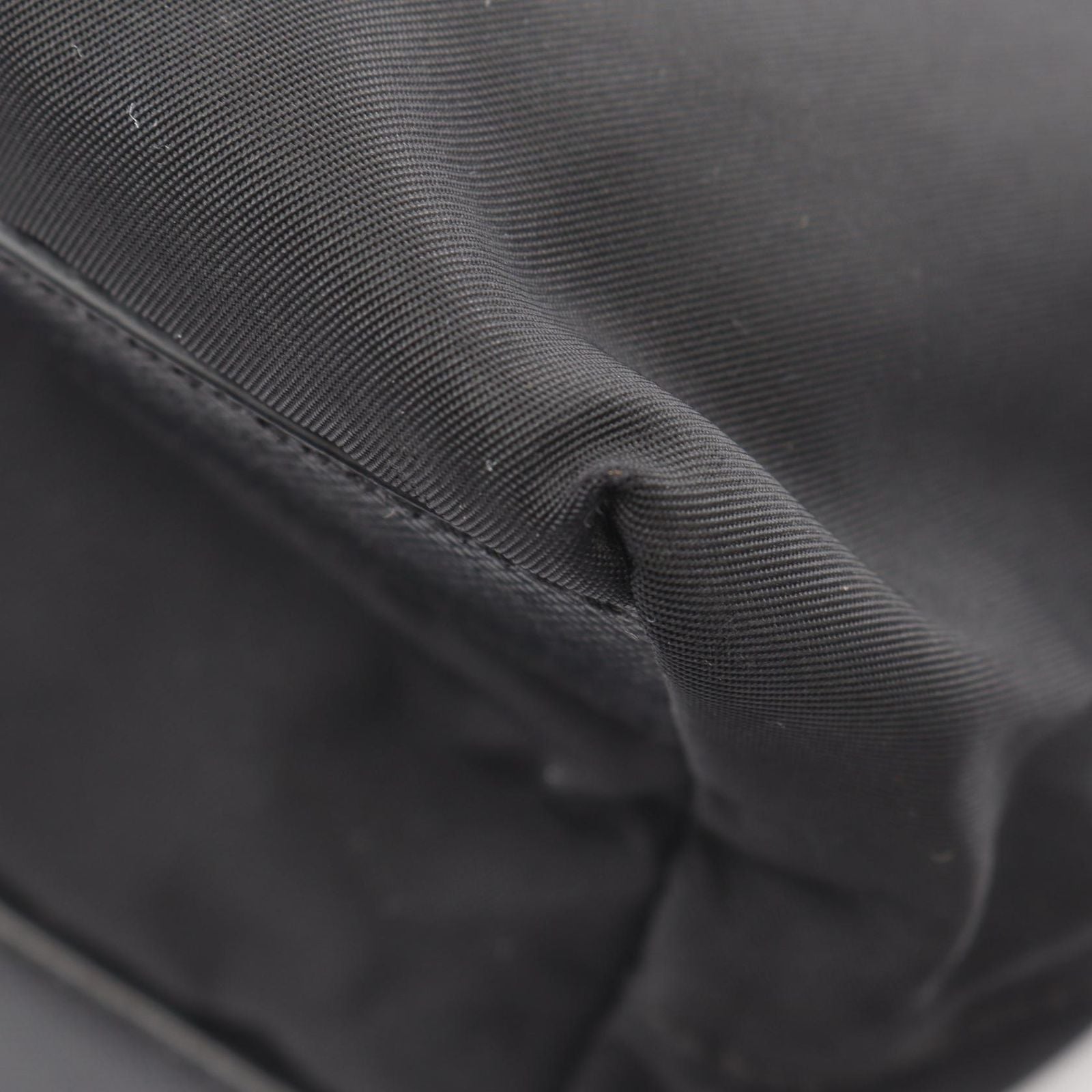 Prada Tote Black Nylon Saffiano Leather Triangle Logo Mini — view 6