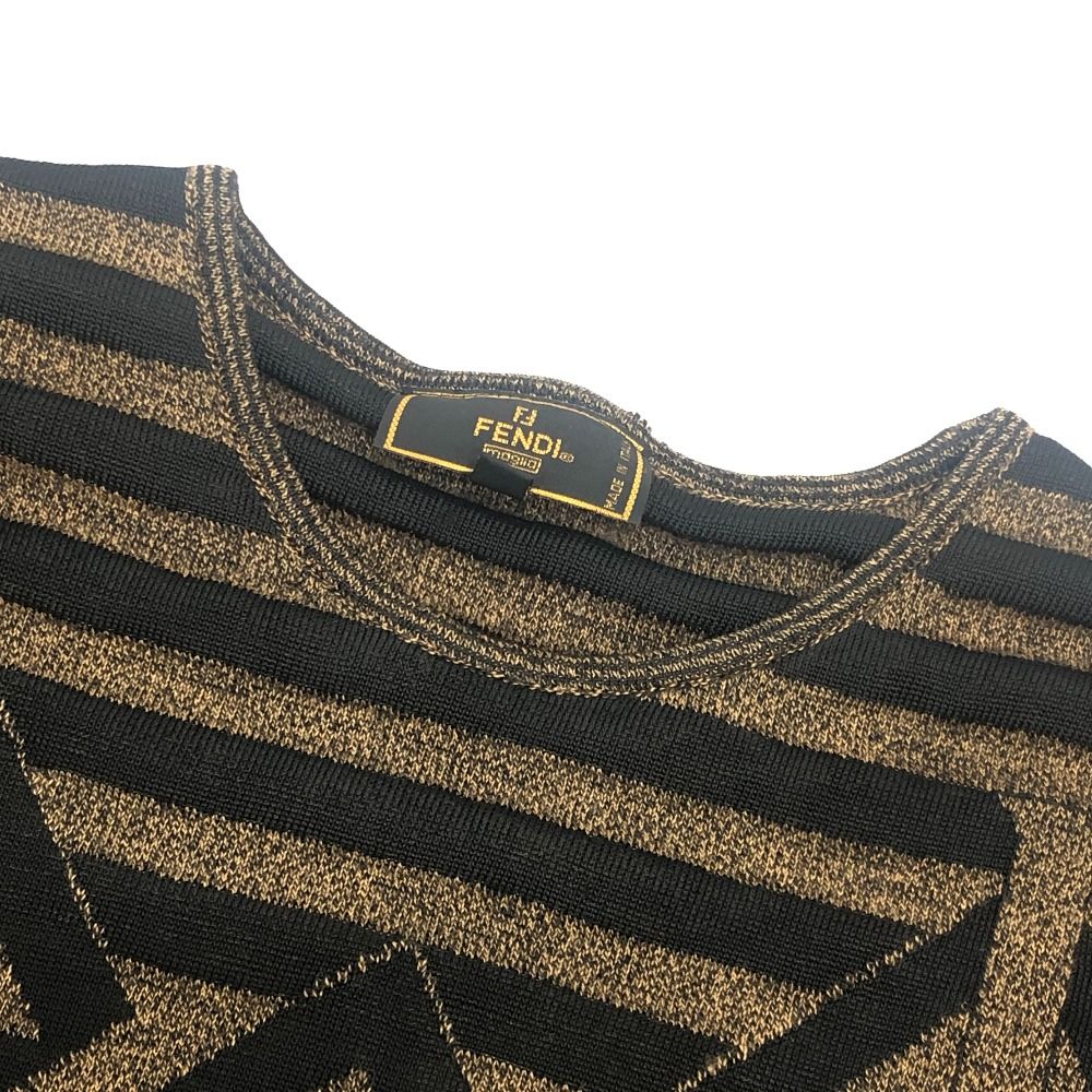 Fendi Sweater Pecan Pattern Viscose Brown — view 3