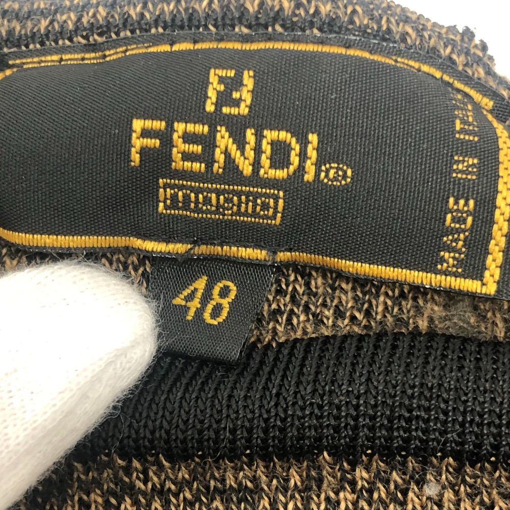 Fendi Sweater Pecan Pattern Viscose Brown — view 4