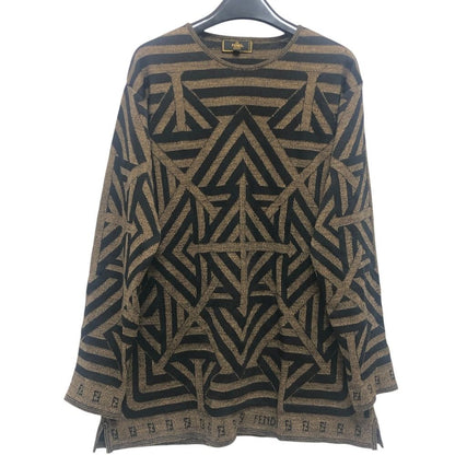 Fendi Sweater Pecan Pattern Viscose Brown