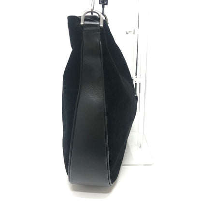 Gucci Shoulder Bag Bamboo Leather Suede Black — view 5