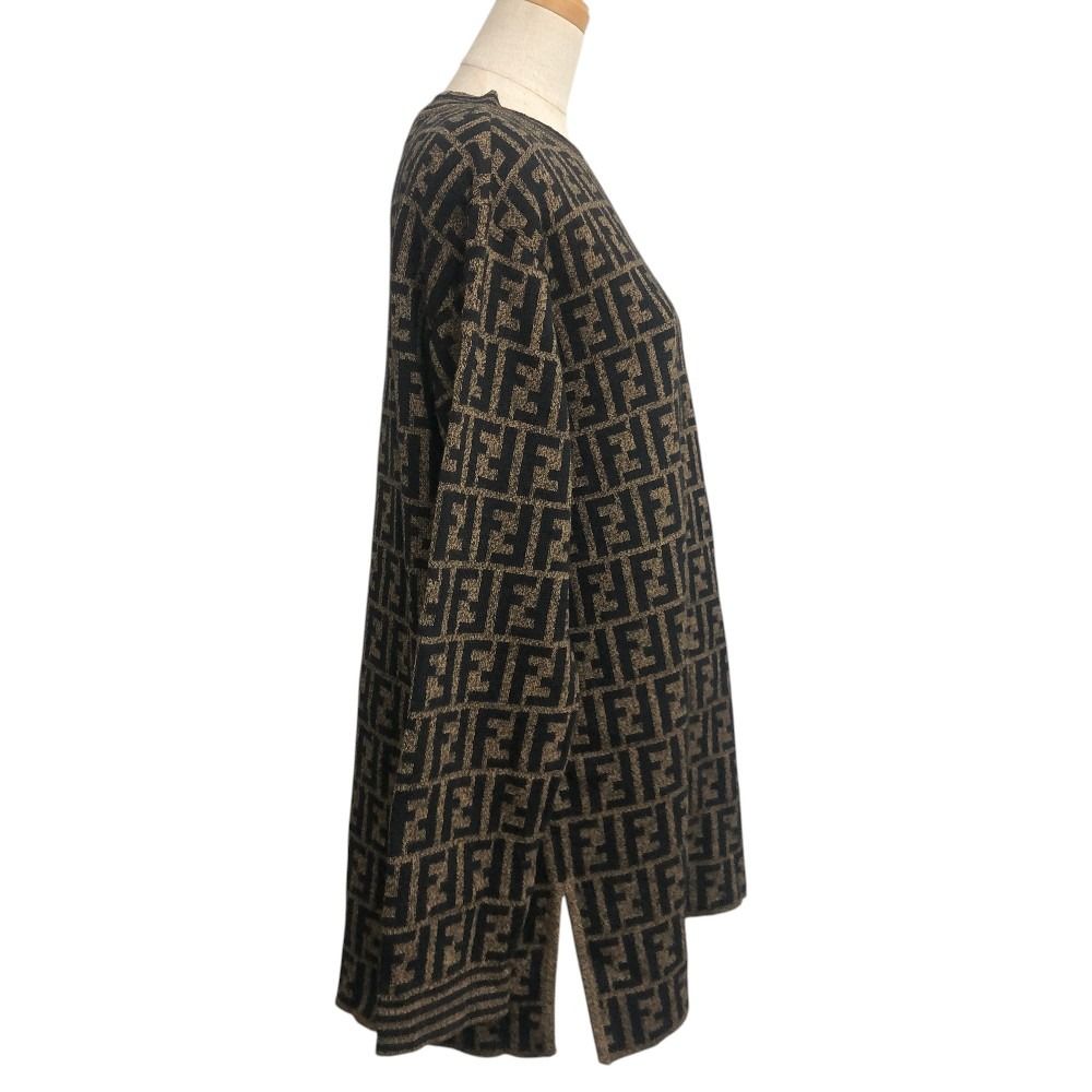 Fendi Sweater Zucca Pattern Wool Brown — view 4
