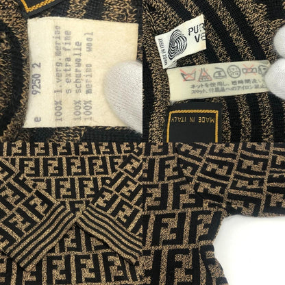 Fendi Sweater Zucca Pattern Wool Brown — view 8