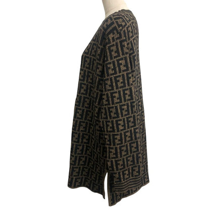 Fendi Sweater Zucca Pattern Wool Brown — view 3