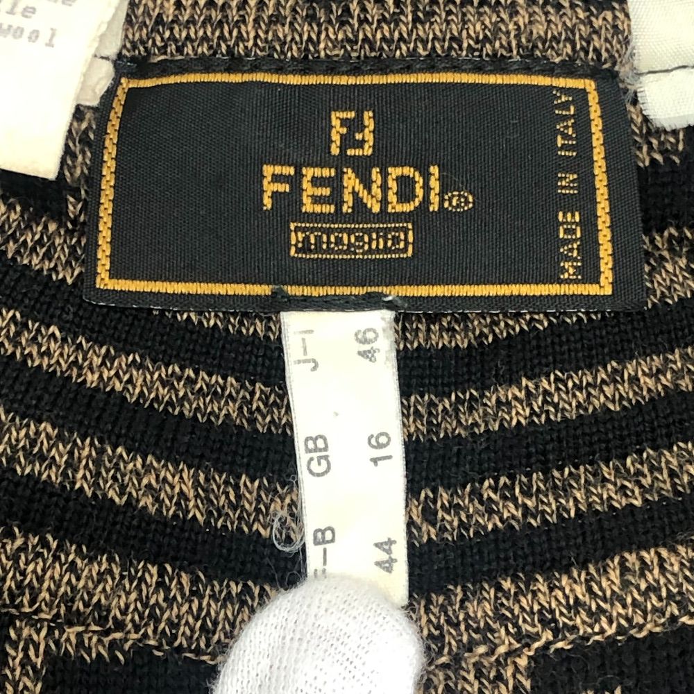 Fendi Sweater Zucca Pattern Wool Brown — view 7