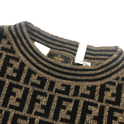 Fendi Sweater Zucca Pattern Wool Brown — view 5