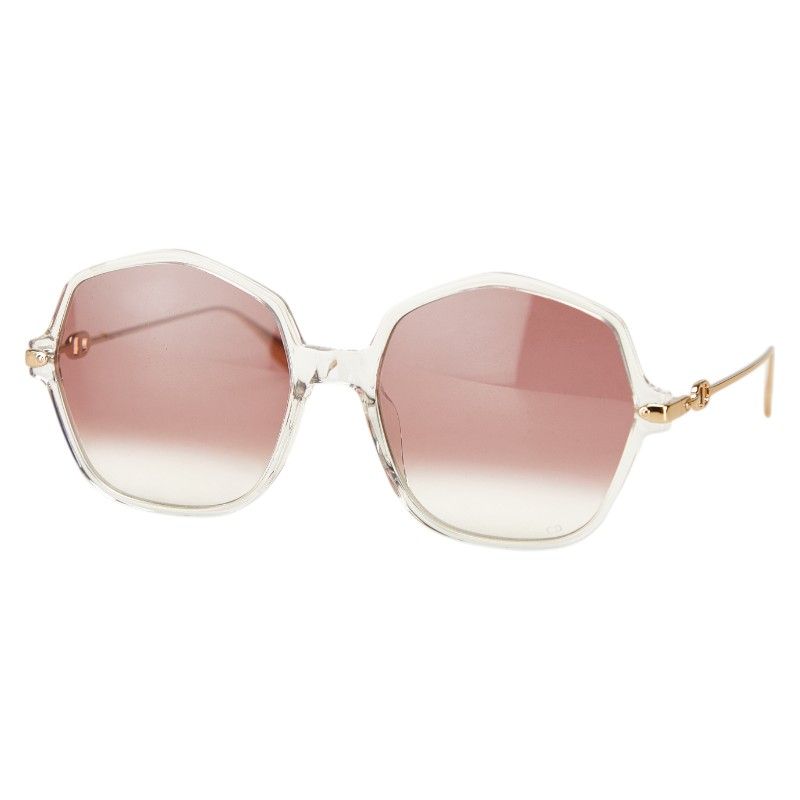 Dior CD Logo Sunglasses Clear Gold Acetate 1- Eyewear