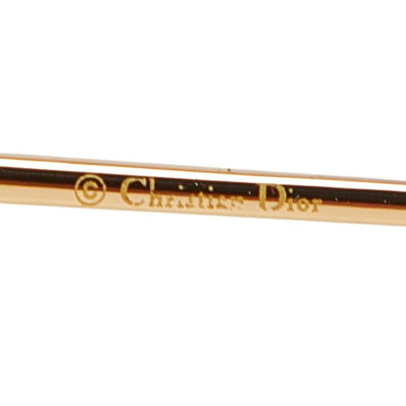 Dior CD Logo Sunglasses Clear Gold Acetate 1- Eyewear — view 6