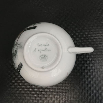 Hermes Red Roadside Sketch Tea Cup & Saucer — view 5
