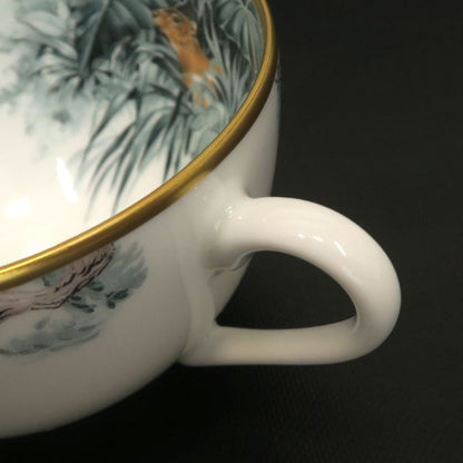 Hermes Red Roadside Sketch Tea Cup & Saucer — view 4