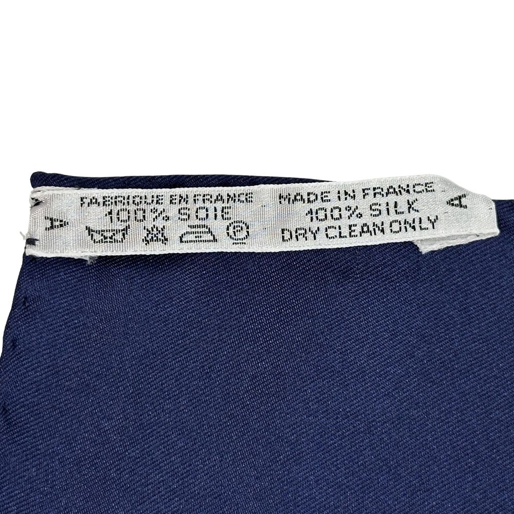 Hermes Scarf Carre 90 les Tambours Taiko Drum Silk Navy Multicolor Musical — view 5