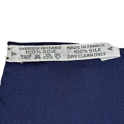 Hermes Scarf Carre 90 les Tambours Taiko Drum Silk Navy Multicolor Musical — view 5
