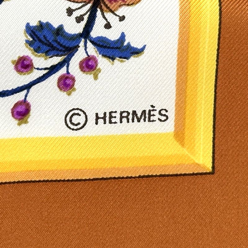 Hermes Scarf Carre 90 Ceres Goddess Silk Orange Multicolor Large — view 4