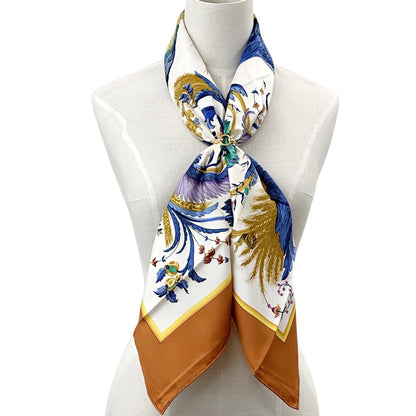Hermes Scarf Carre 90 Ceres Goddess Silk Orange Multicolor Large — view 8