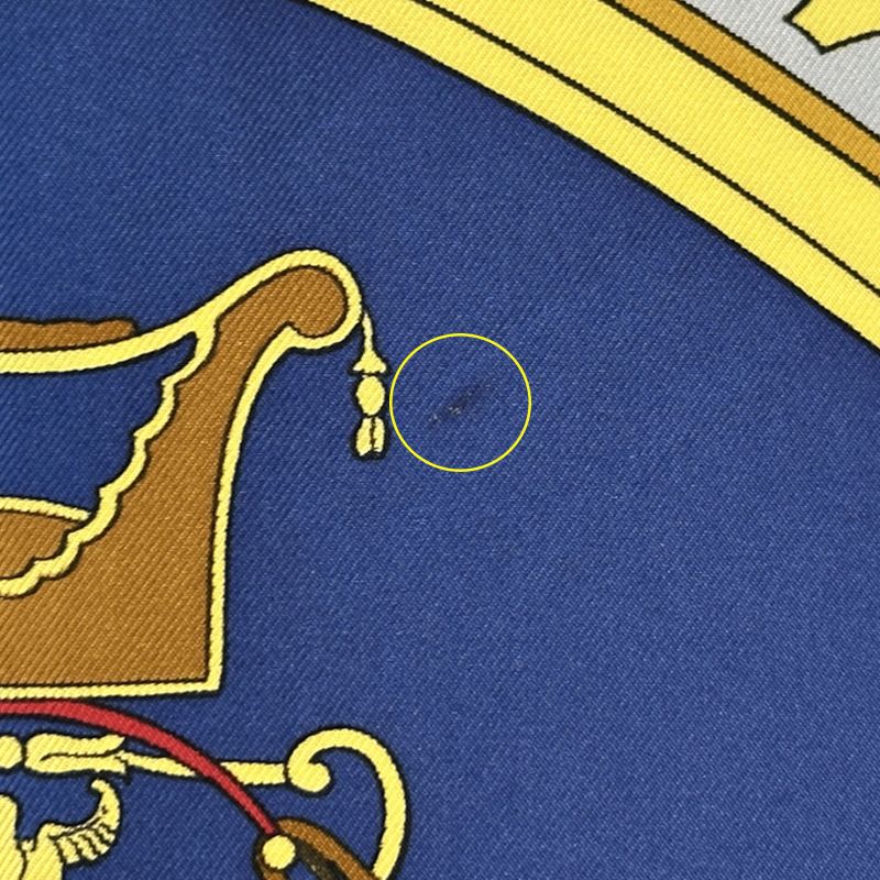 Hermes Scarf Carre 90 Spring Silk Navy Blue Multicolor Carriage Large — view 7