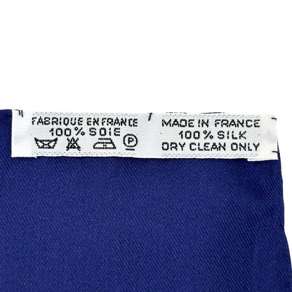 Hermes Scarf Carre 90 Qu'importe le Flacon Perfume Bottle Silk Navy Multicolor — view 5