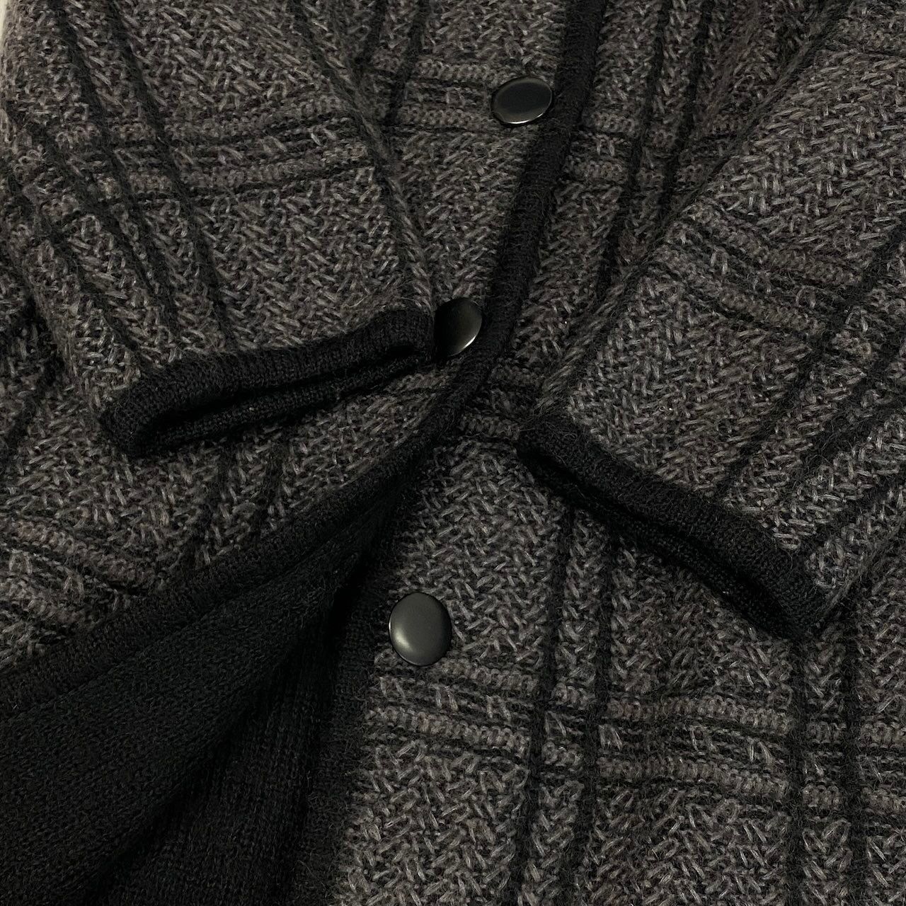 Dior Long Sleeve Knit Cardigan Length All Over Pattern M Gray — view 5