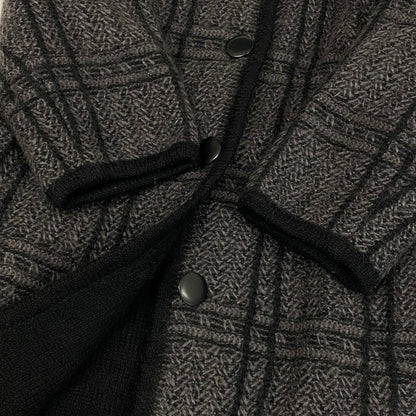 Dior Long Sleeve Knit Cardigan Length All Over Pattern M Gray — view 5