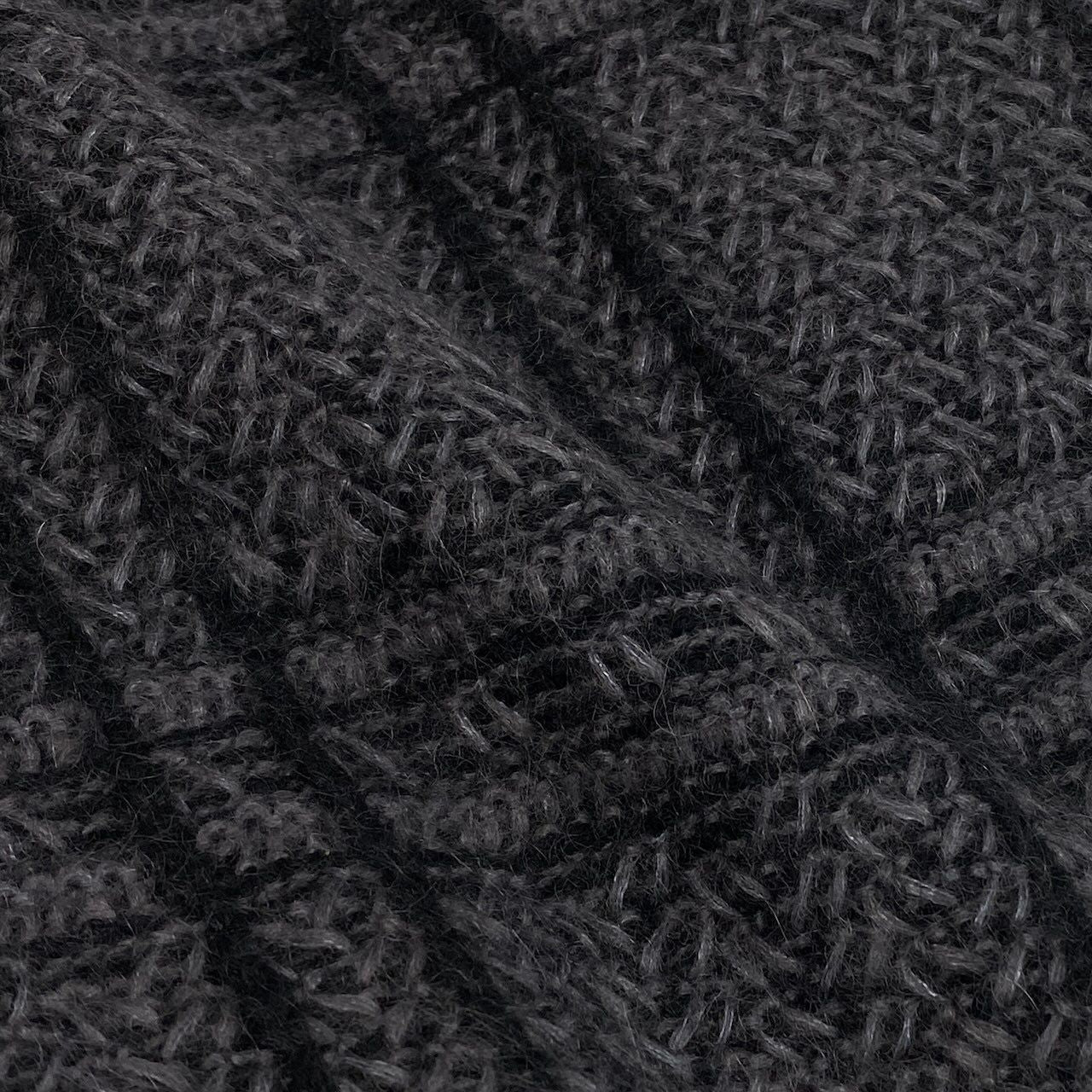 Dior Long Sleeve Knit Cardigan Length All Over Pattern M Gray — view 6