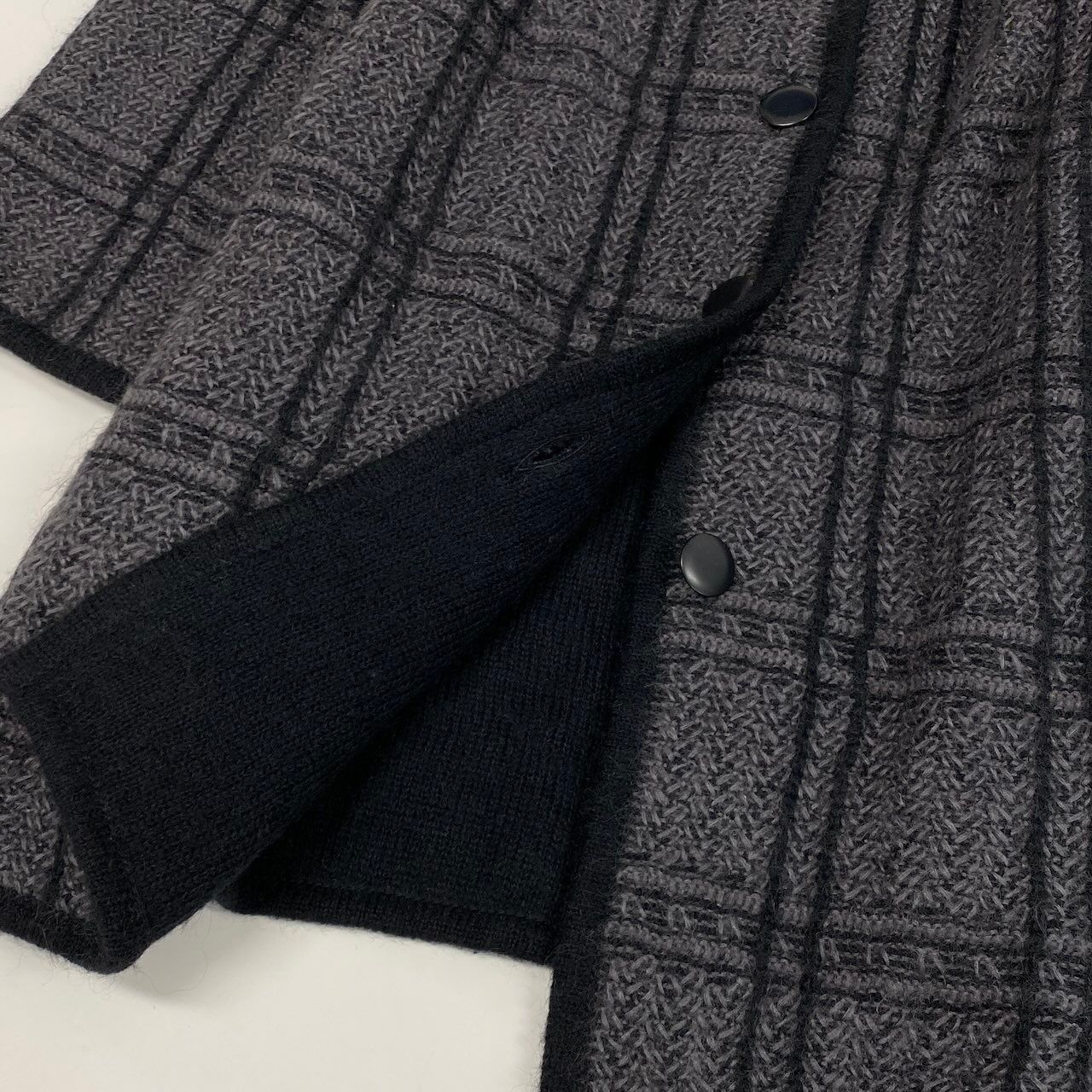 Dior Long Sleeve Knit Cardigan Length All Over Pattern M Gray — view 8