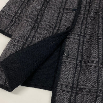 Dior Long Sleeve Knit Cardigan Length All Over Pattern M Gray — view 8