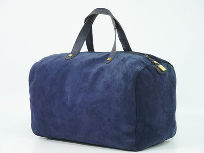 Loewe Anagram Handbag Suede Leather Navy Bag — view 2