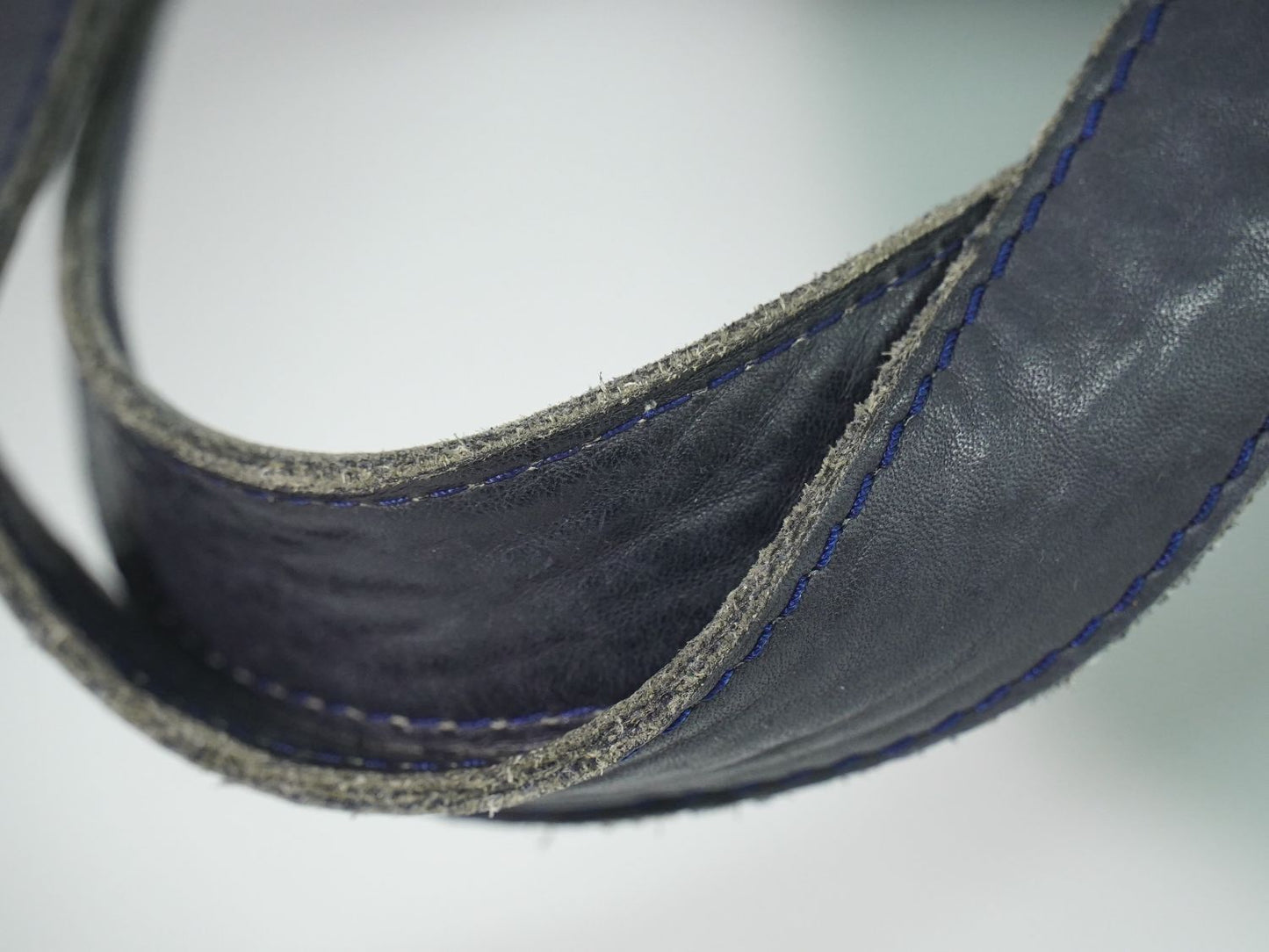 Loewe Anagram Handbag Suede Leather Navy Bag — view 5