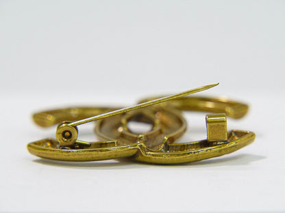Chanel CC Logo Turnlock Brooch Gold Plated — view 3