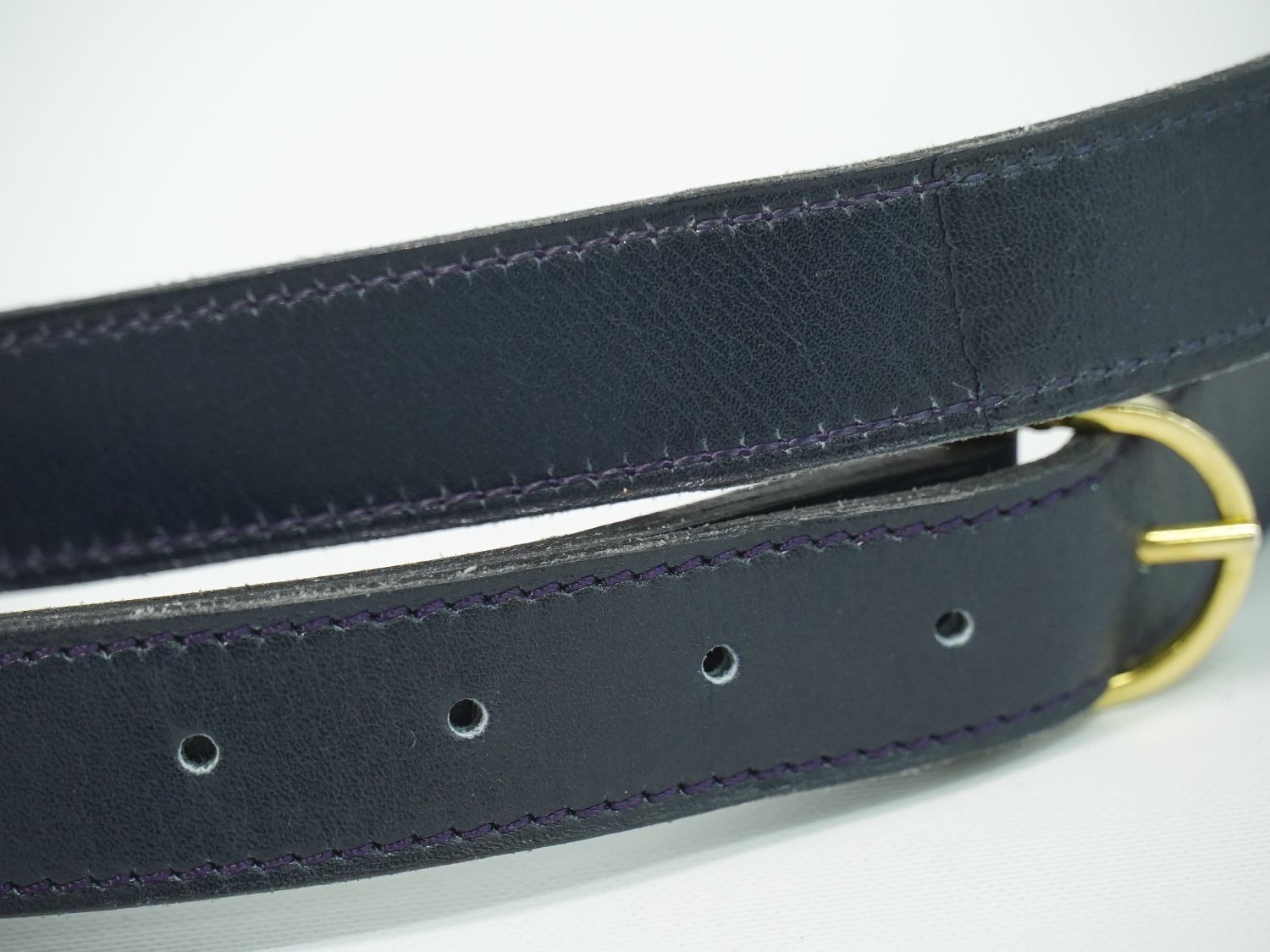 Celine Horse Shoe Shoulder Bag Pochette Leather Navy — view 5