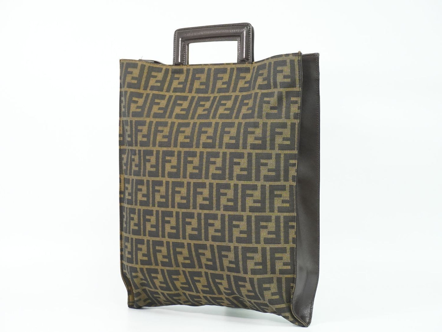 Fendi Zucca Tote Canvas Brown — view 2