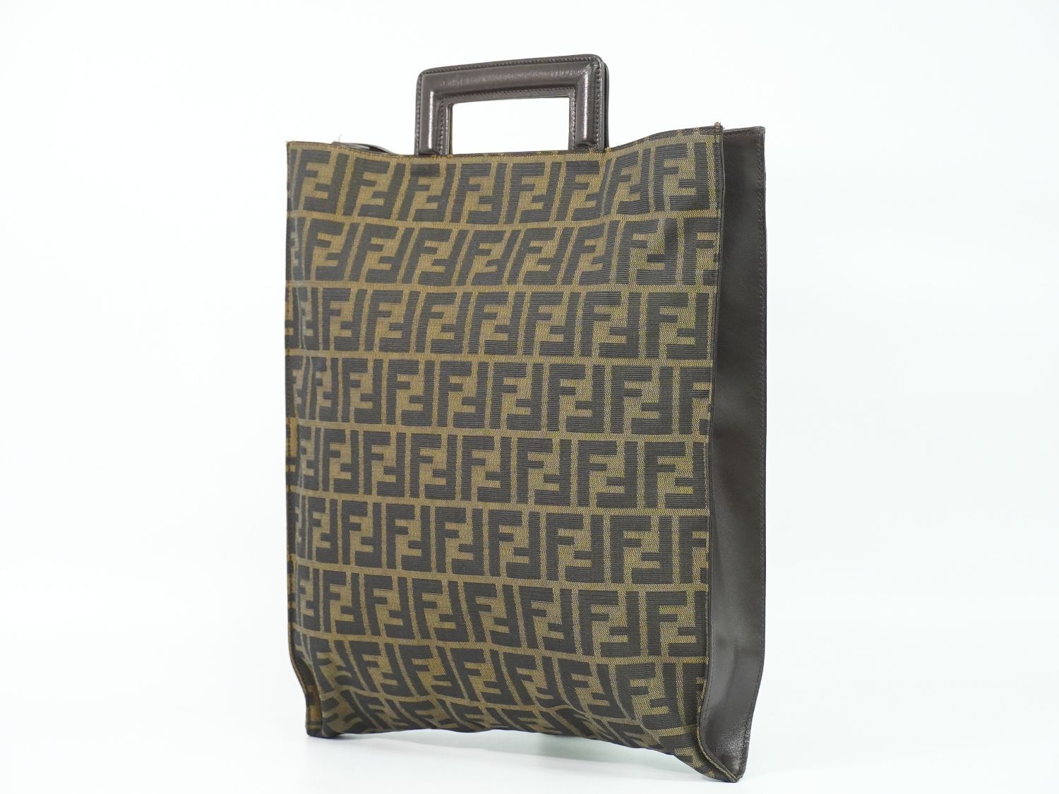 Fendi Zucca Tote Canvas Brown — view 2