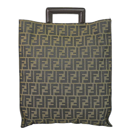Fendi Zucca Tote Canvas Brown