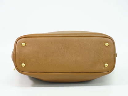 Prada Leather Shoulder Bag Tote Brown — view 3