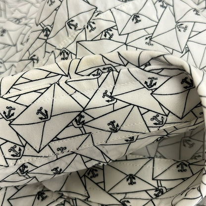 Prada Long Sleeve Shirt Blouse White Black — view 5