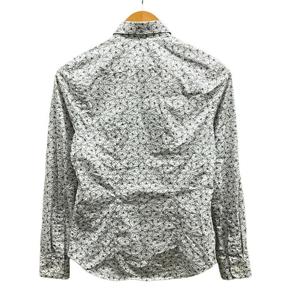 Prada Long Sleeve Shirt Blouse White Black — view 2