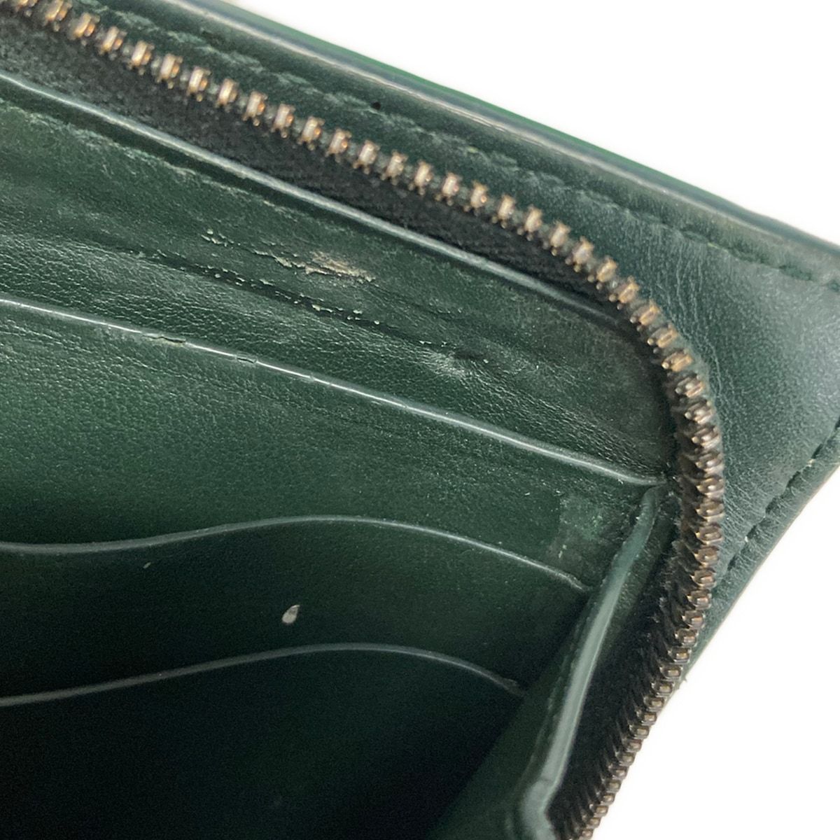 Bottega Veneta Wallet Zip Around Intrecciato Dark Green Leather — view 8