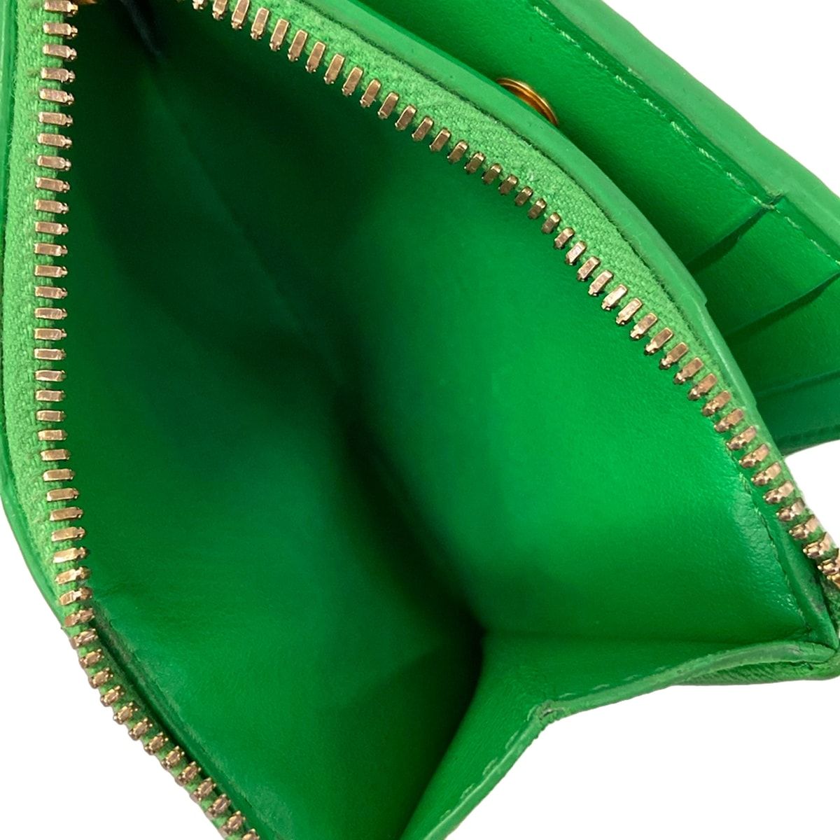 Bottega Veneta Bifold Wallet Intrecciato Green Leather — view 4