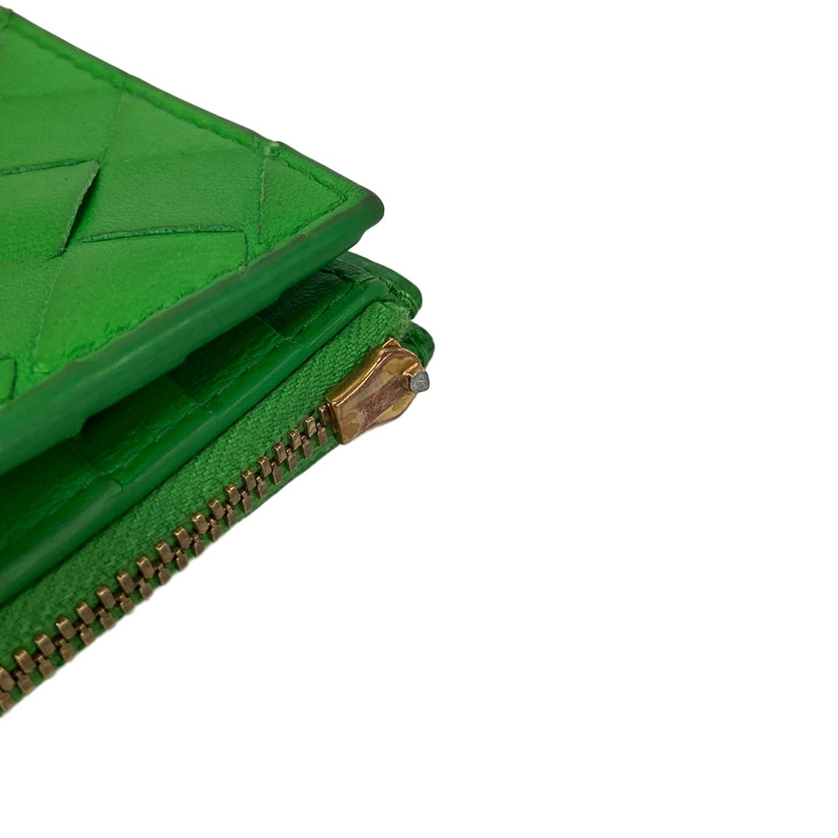 Bottega Veneta Bifold Wallet Intrecciato Green Leather — view 6