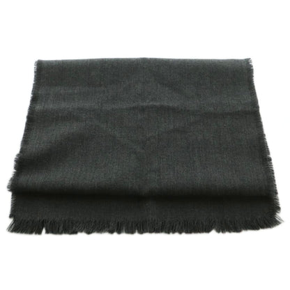 Fendi Shawl Fringe Charcoal Gray Scarf — view 2
