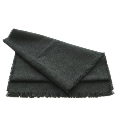 Fendi Shawl Fringe Charcoal Gray Scarf — view 3