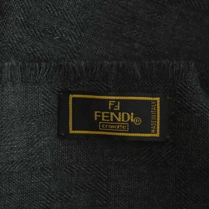 Fendi Shawl Fringe Charcoal Gray Scarf — view 5
