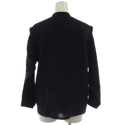 Dior Shirt Blouse S Navy Long Sleeve High Neck GG — view 3