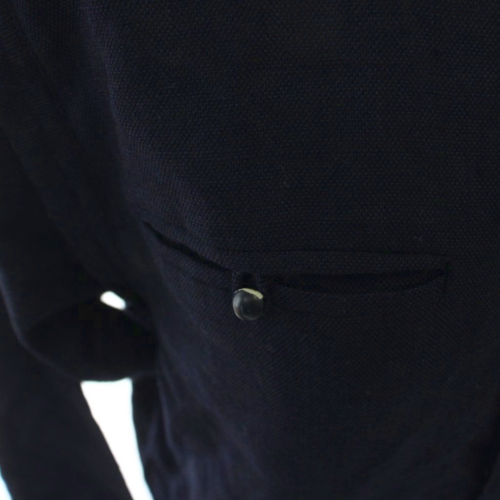 Dior Shirt Blouse S Navy Long Sleeve High Neck GG — view 6