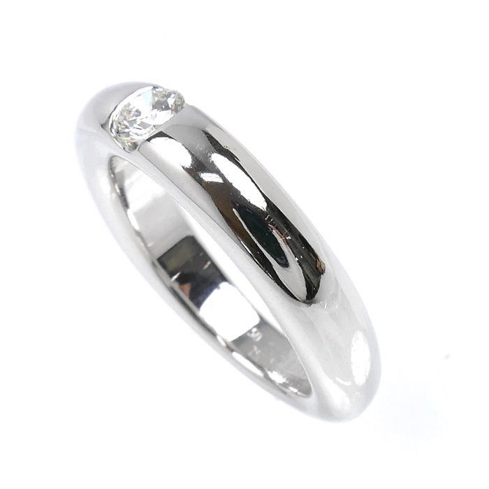 Cartier 18k White Gold Ellipse Ring Diamond — view 2