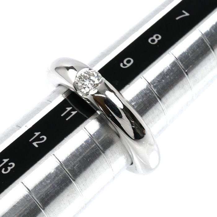 Cartier 18k White Gold Ellipse Ring Diamond — view 6