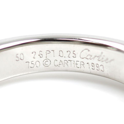 Cartier 18k White Gold Ellipse Ring Diamond — view 5