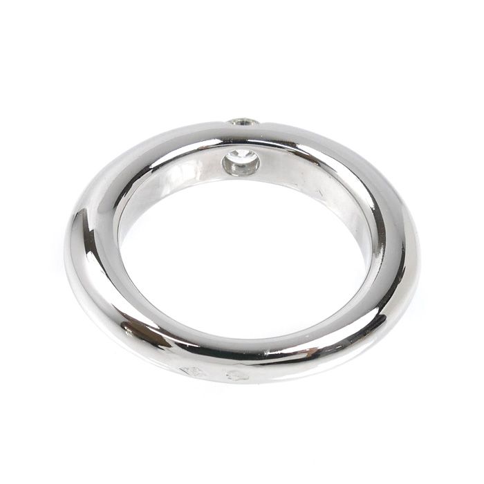 Cartier 18k White Gold Ellipse Ring Diamond — view 4