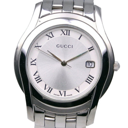 Gucci Stainless Steel Quartz Analog Display Silver Dial Watch